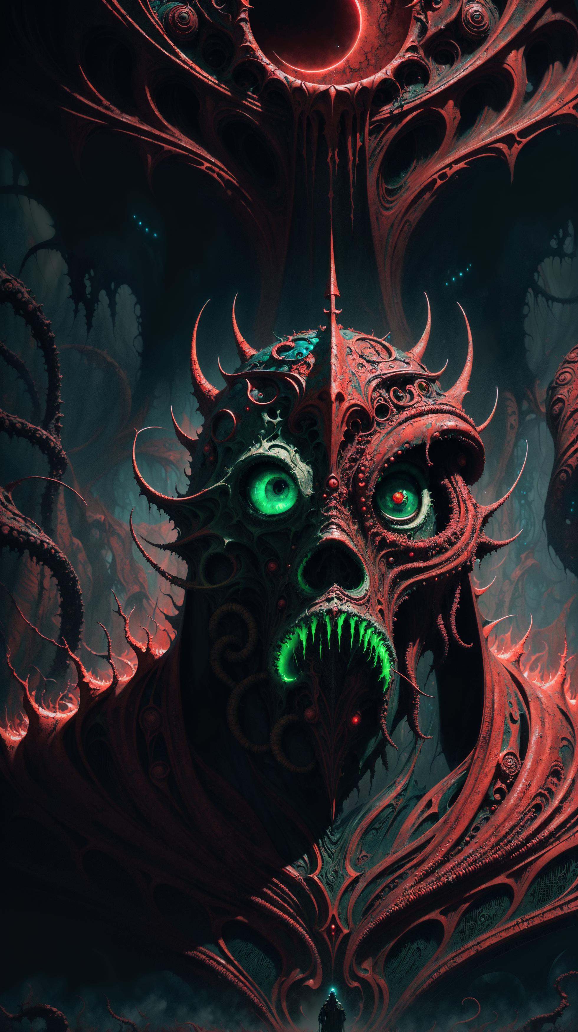 methurlant,  mountain,  blood moon on Tensor.Art