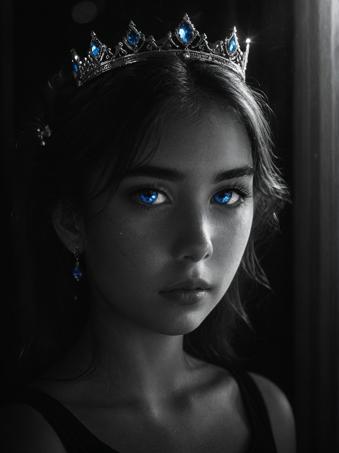 Realism,  digital black and white photo,  portrait on Tensor.Art
