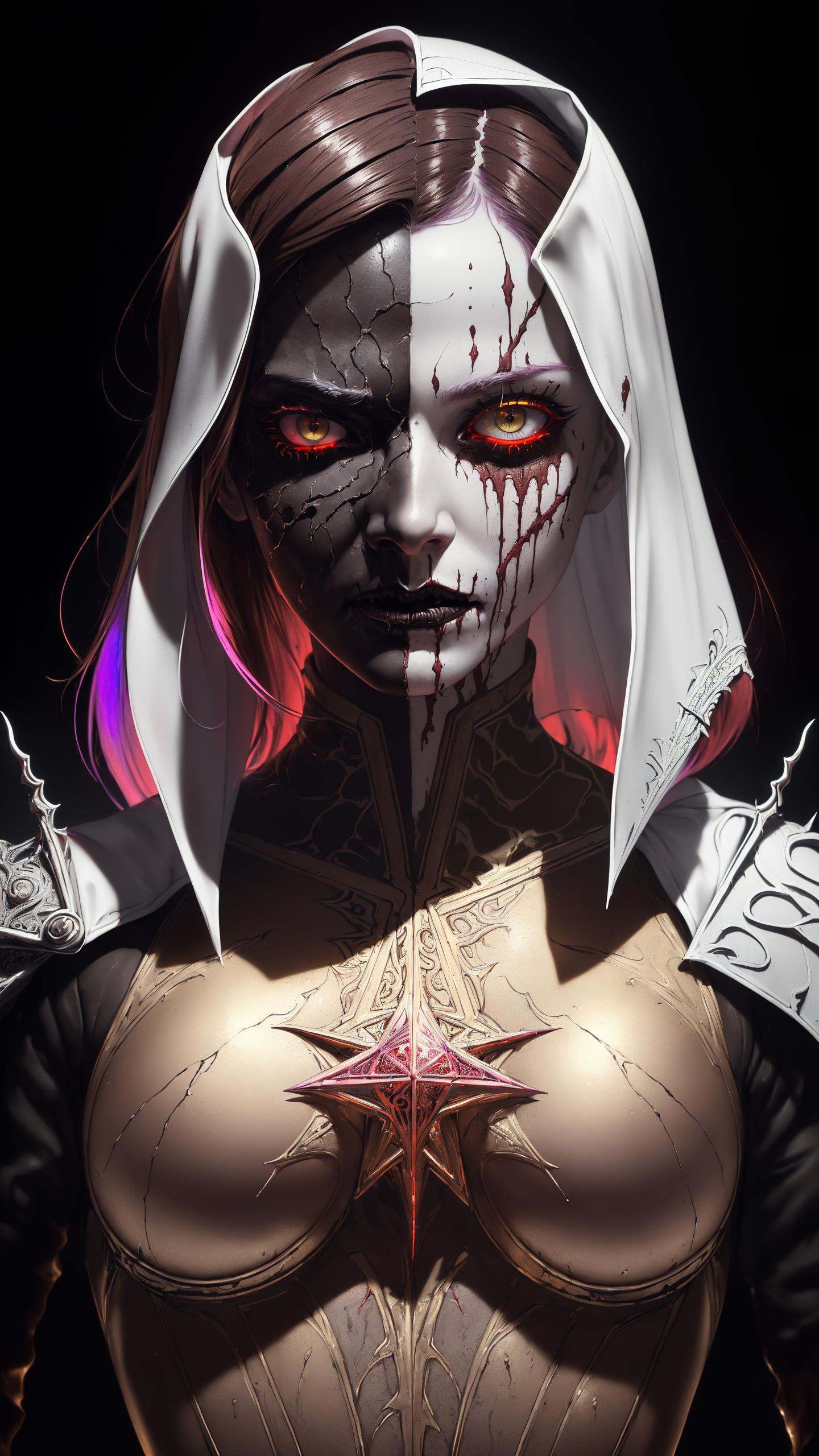 man with a pretty face,  photo of a man with an evil face,  shattered skin on Tensor.Art