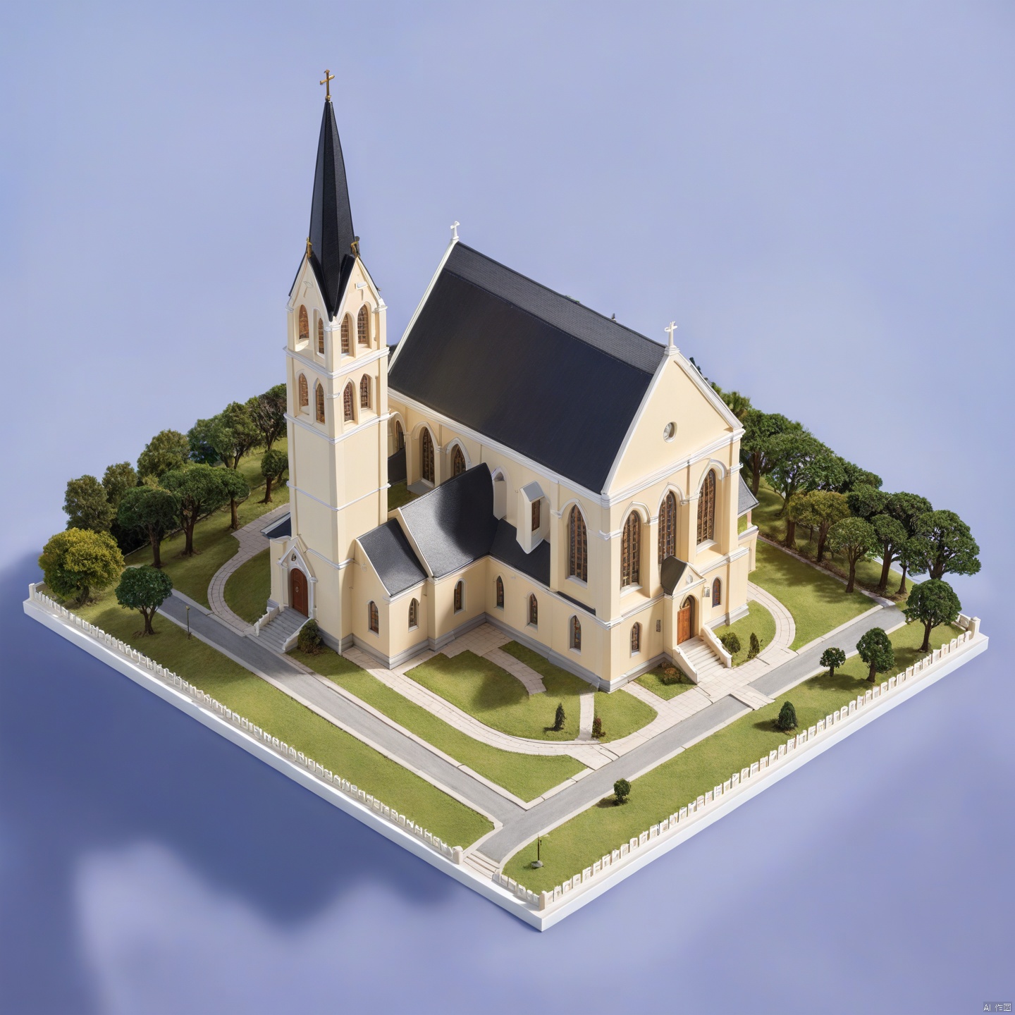 (model),(church),(building)