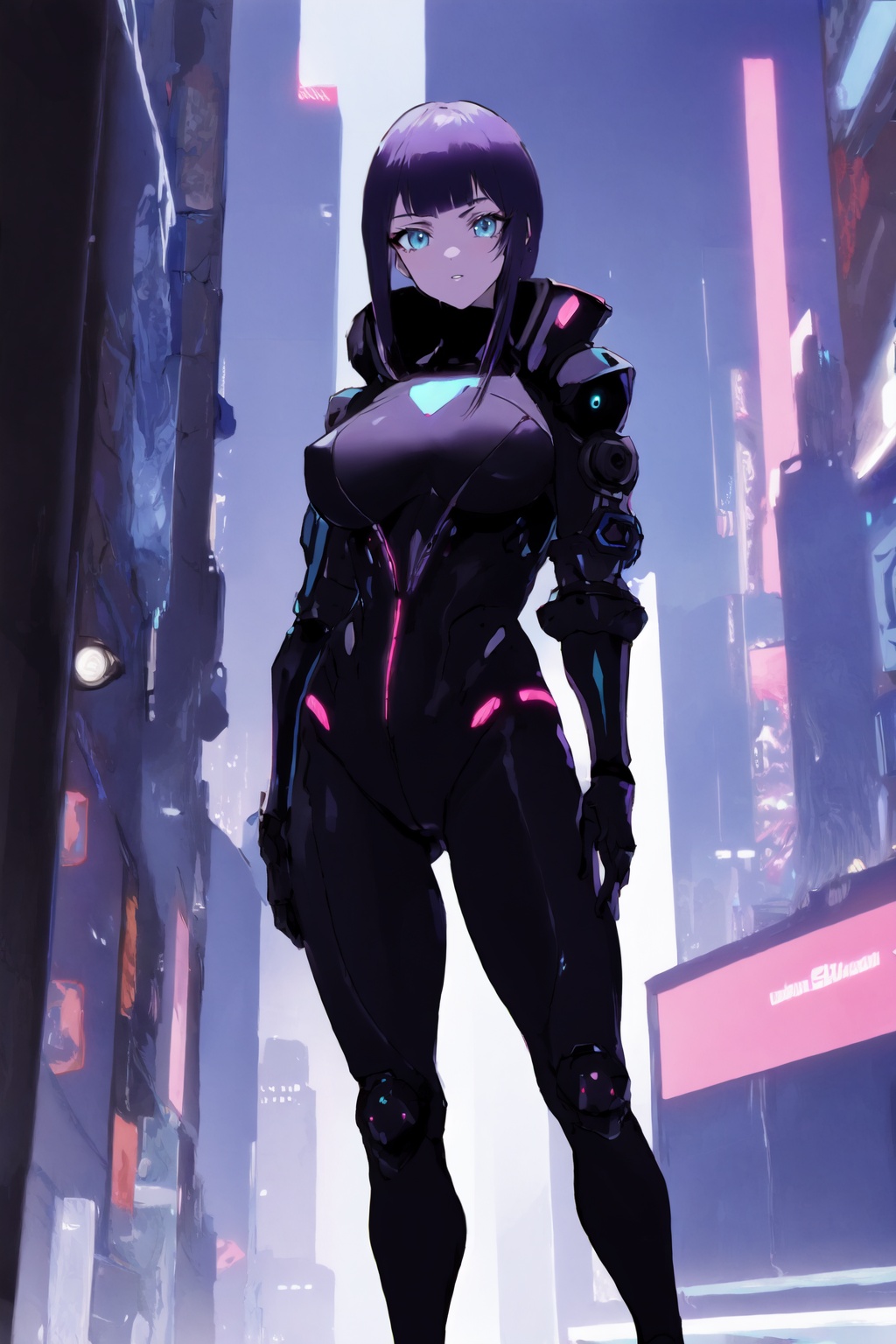 cyberpunk,1girl,milf,full_power_armor,