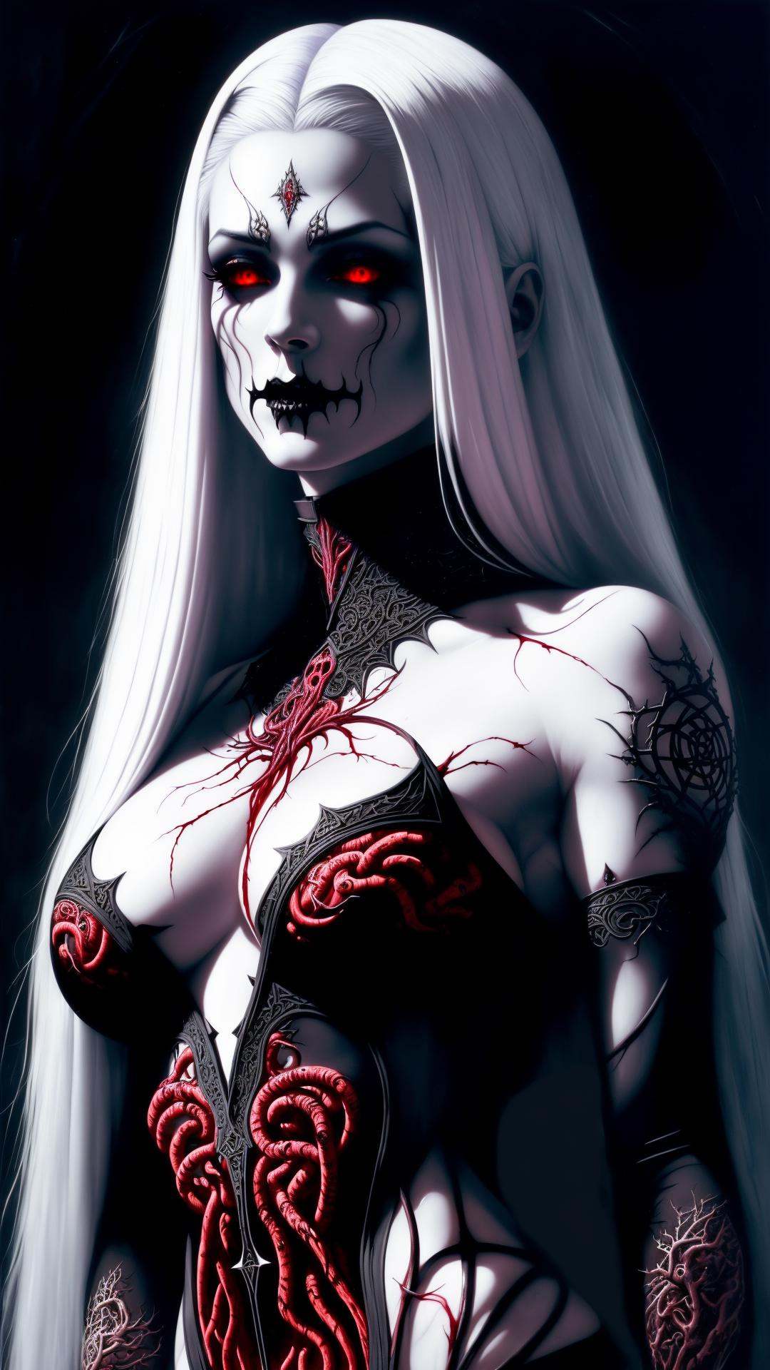 girl with a pretty face,  white hair,  purple eyes on Tensor.Art