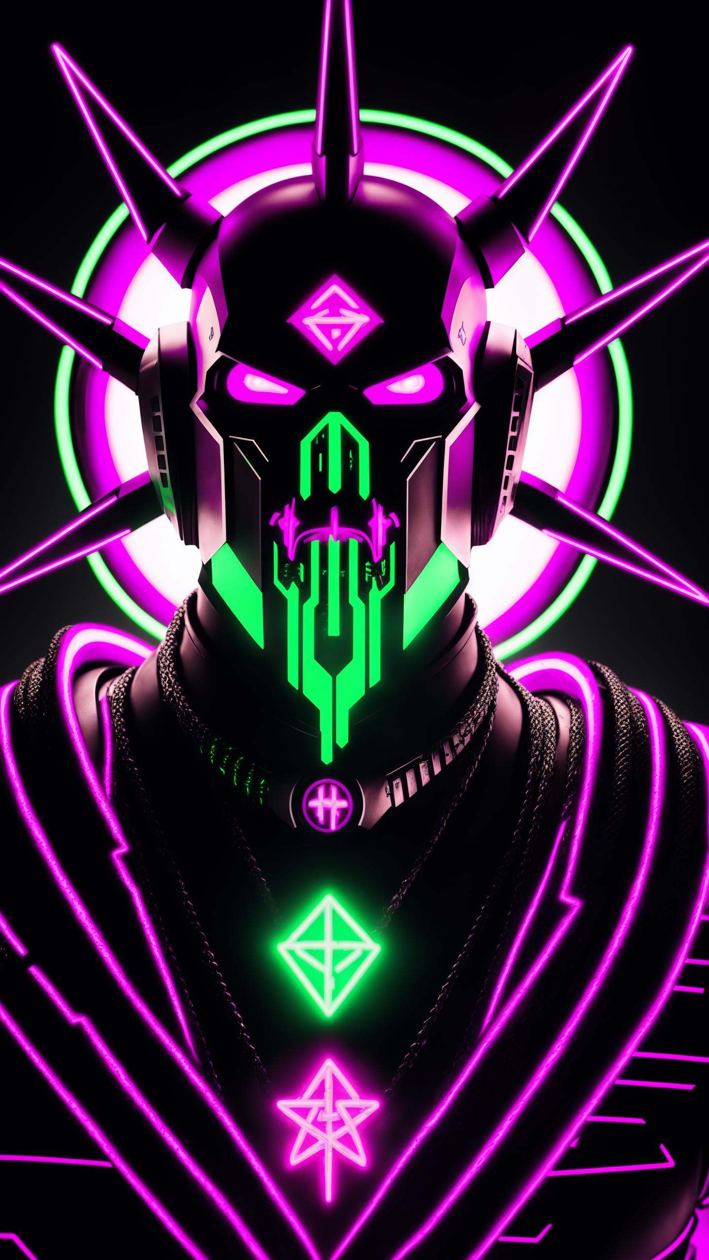 Darksynth backgound,  darksynth cyborg,  darksynth virus on Tensor.Art