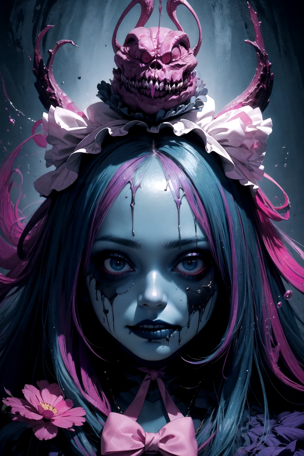 portrait young mad hatter girl,  ,  alice in wonderland on Tensor.Art