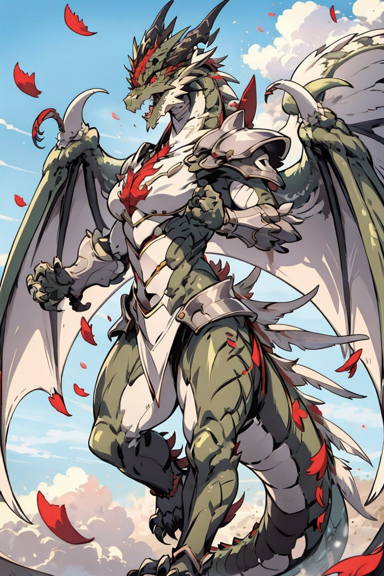 solo,  open mouth,  red eyes on Tensor.Art