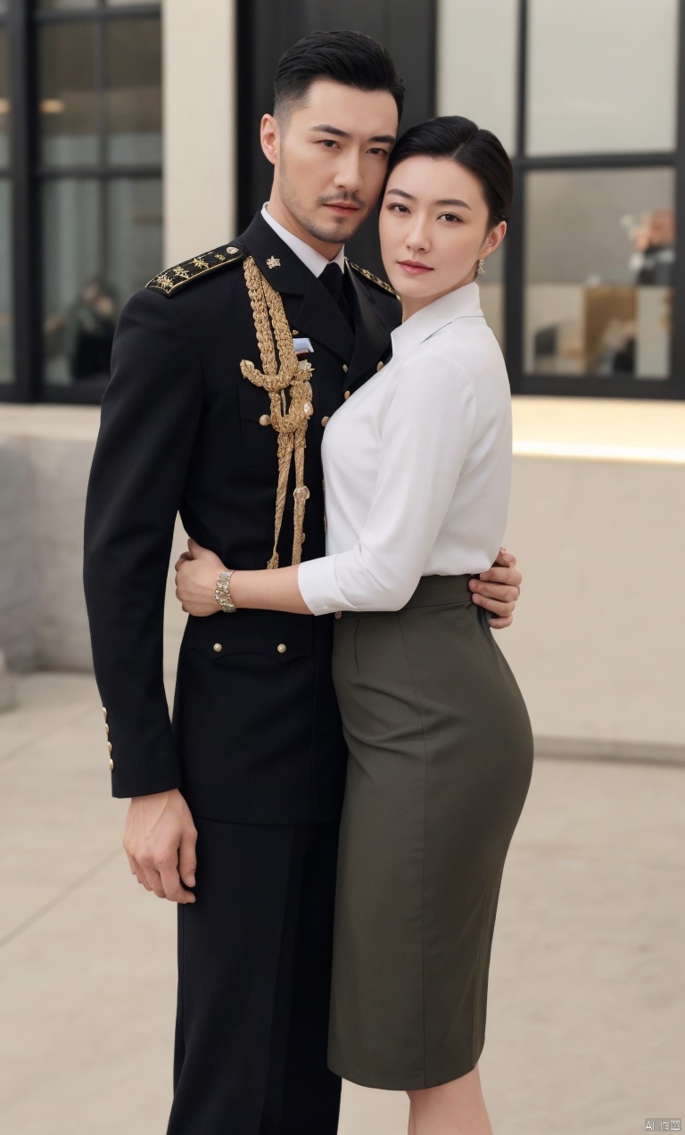 👫,  a Handsome man and a sexy woman hugging together,  (masterpiece on Tensor.Art