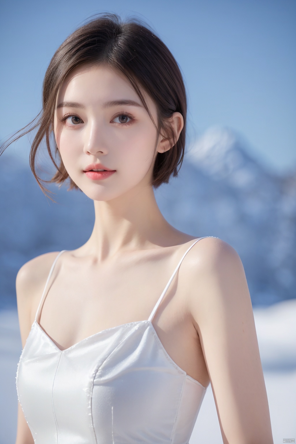 best quality,  masterpiece,  4k,  1girl,  slip dress,  ice and snow world,  upper body,  waving,  solo,  skinny,  short hair,<lora:EMS-61340-EMS:0.100000>,<lora:EMS-248443-EMS:0.200000>,<lora:EMS-260367-EMS:0.100000>,<lora:EMS-202065-EMS:0.500000>,<lora:EMS-250605-EMS:0.200000>,<lora:EMS-206639-EMS:0.100000>