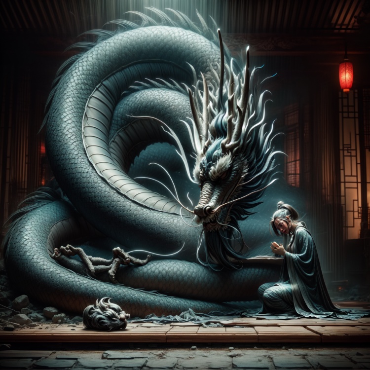 Dragon Wisdom【亢龍有悔】 - FuturEvoLab by FuturEvoLab on Tensor.Art
