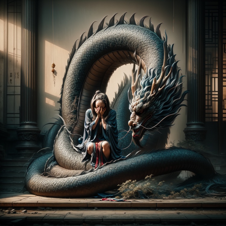 Dragon Wisdom【亢龍有悔】 - FuturEvoLab by FuturEvoLab on Tensor.Art