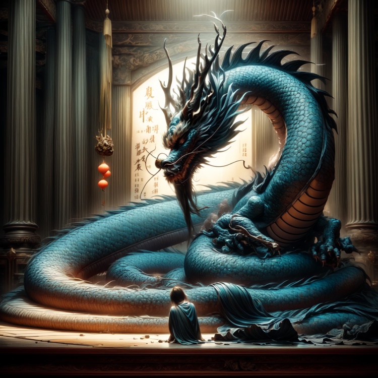 Dragon Wisdom【亢龍有悔】 - FuturEvoLab by FuturEvoLab on Tensor.Art