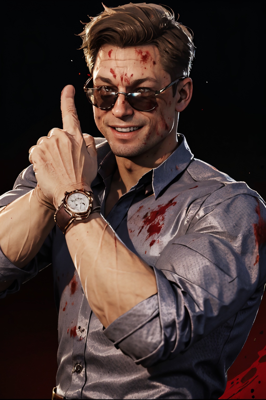 image of Johnny Cage,  1man,  upper body on Tensor.Art