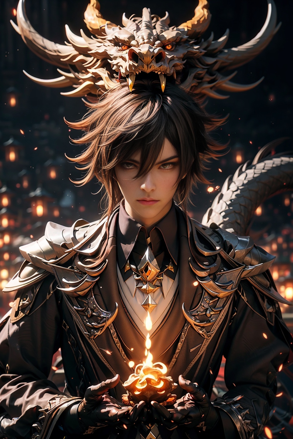1man,  zhongli,  zhongli_(genshin_impact) on Tensor.Art
