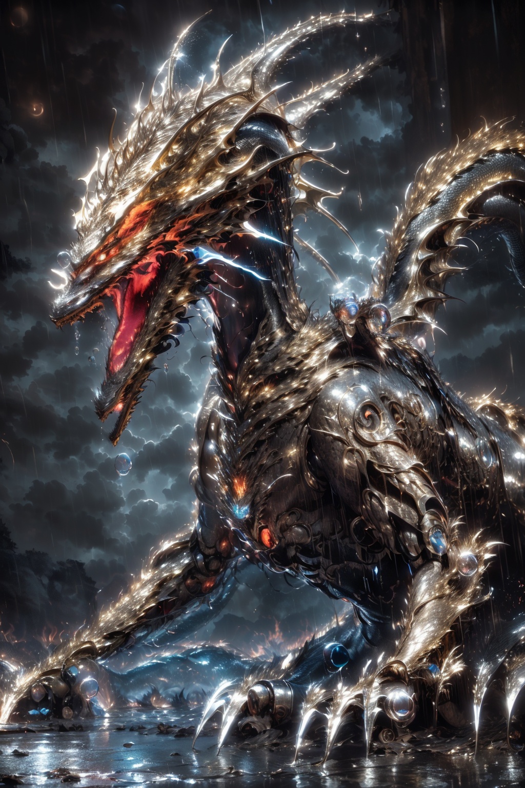 (((dragon head))),  (((Metal dragon))),  (((Robot Dragon))) on Tensor.Art