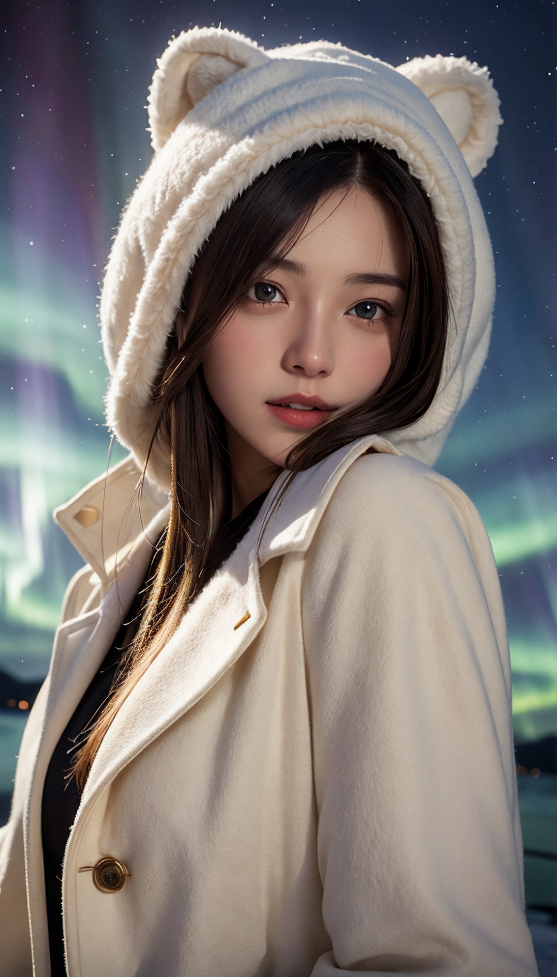 ultra detailed,  1girl,  fluffy coat on Tensor.Art