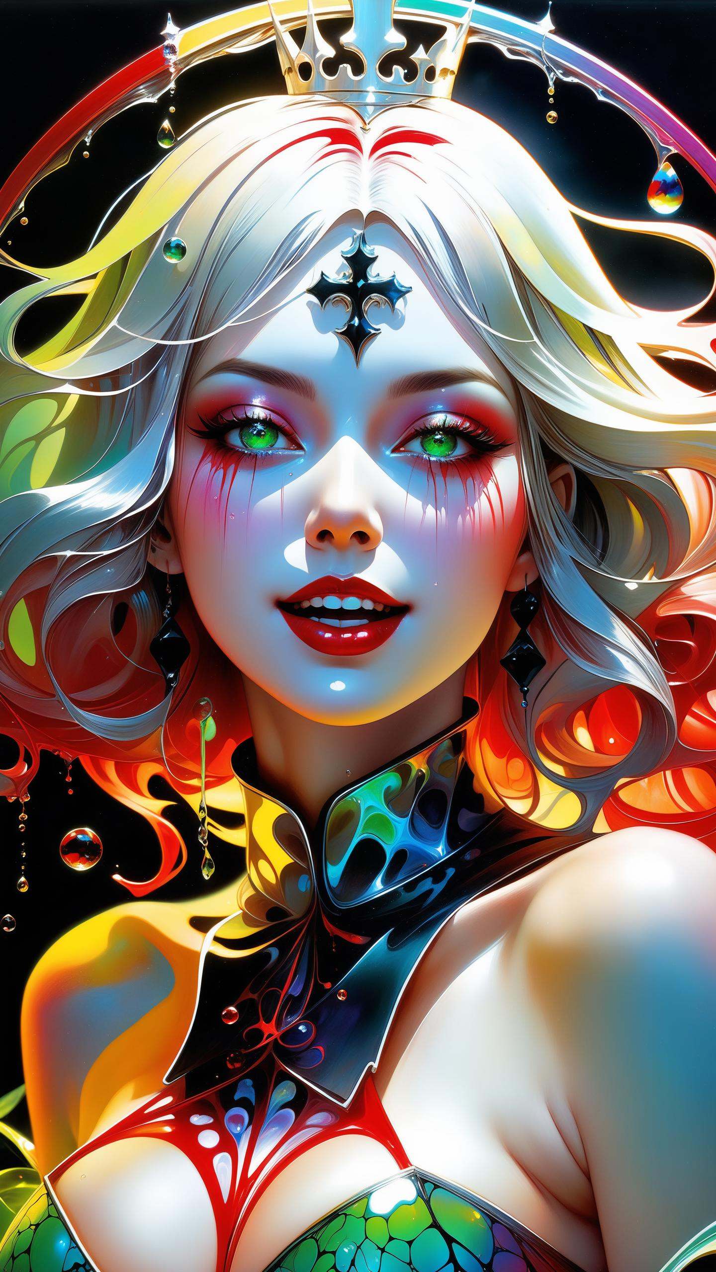 a Girl,  laughing,  Colorful colors on Tensor.Art