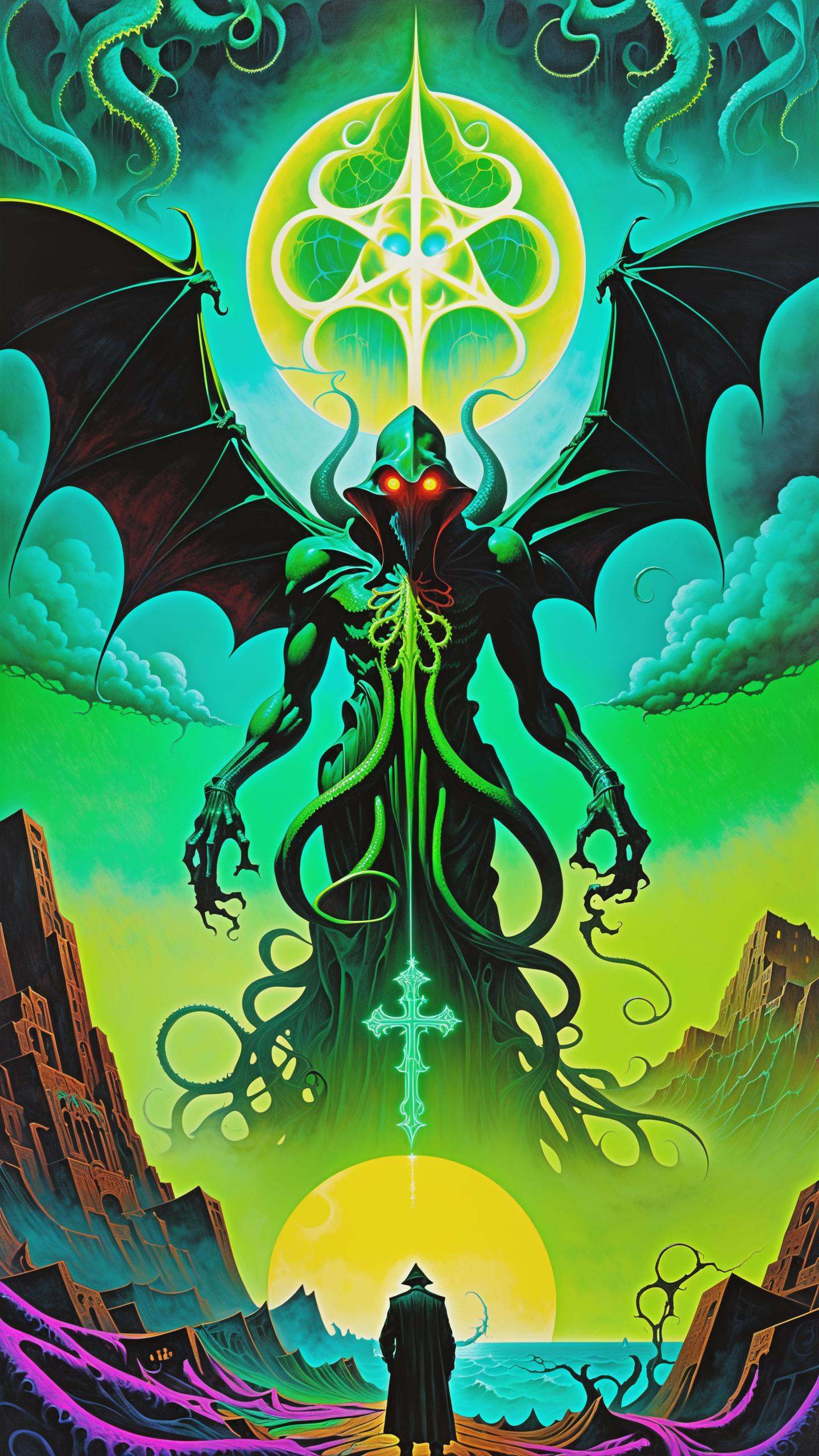 methurlant,  mountain,  blood moon on Tensor.Art