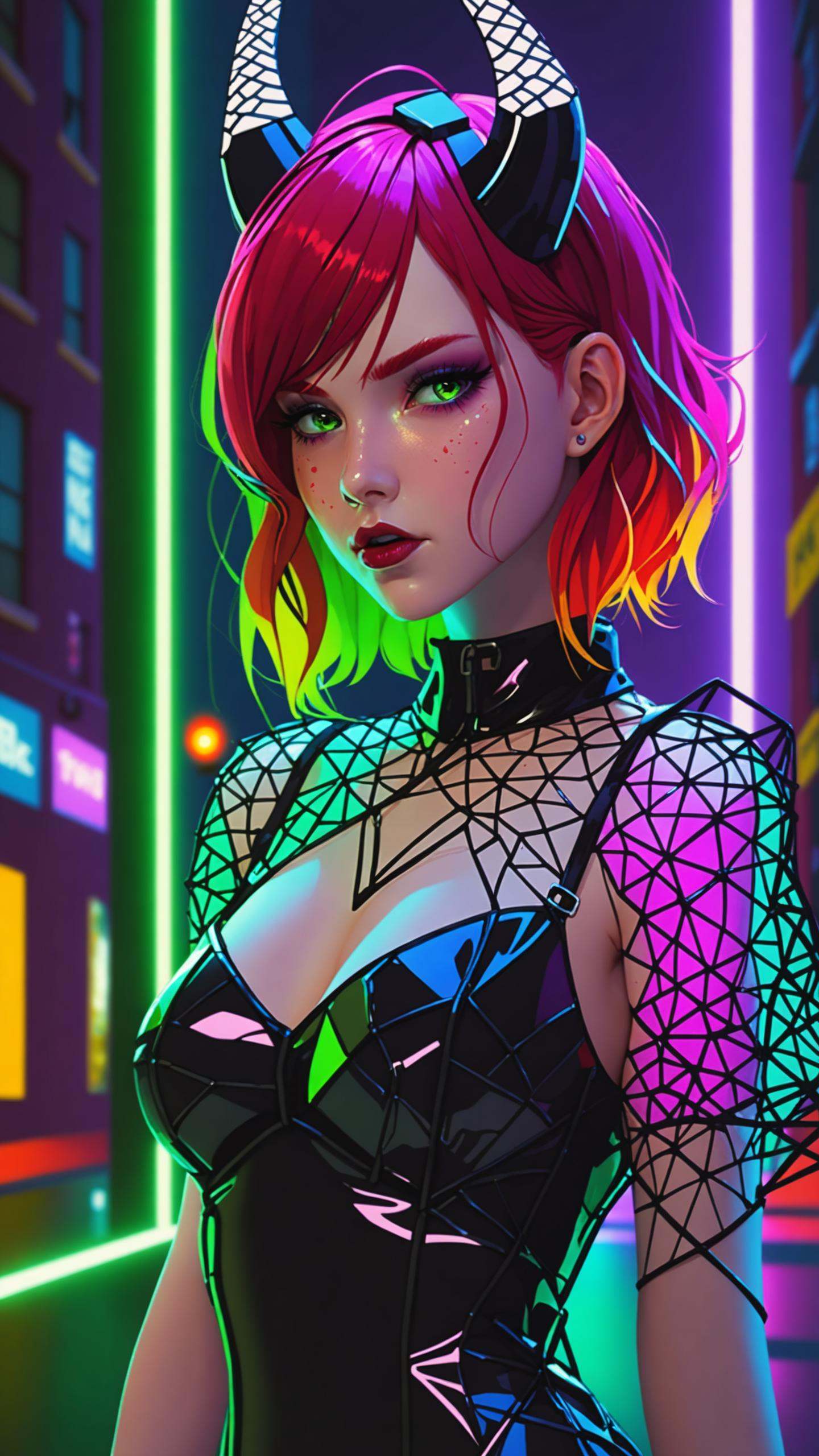 dark shot,  city street,  pastel goth on Tensor.Art