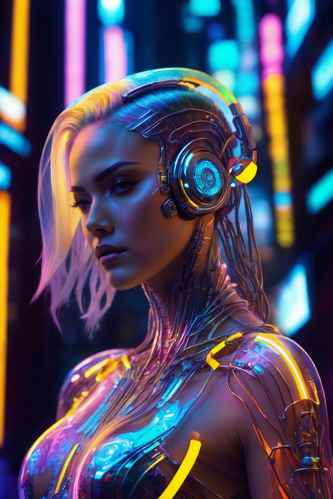ultra-detailed,  ,  cyborg woman on Tensor.Art