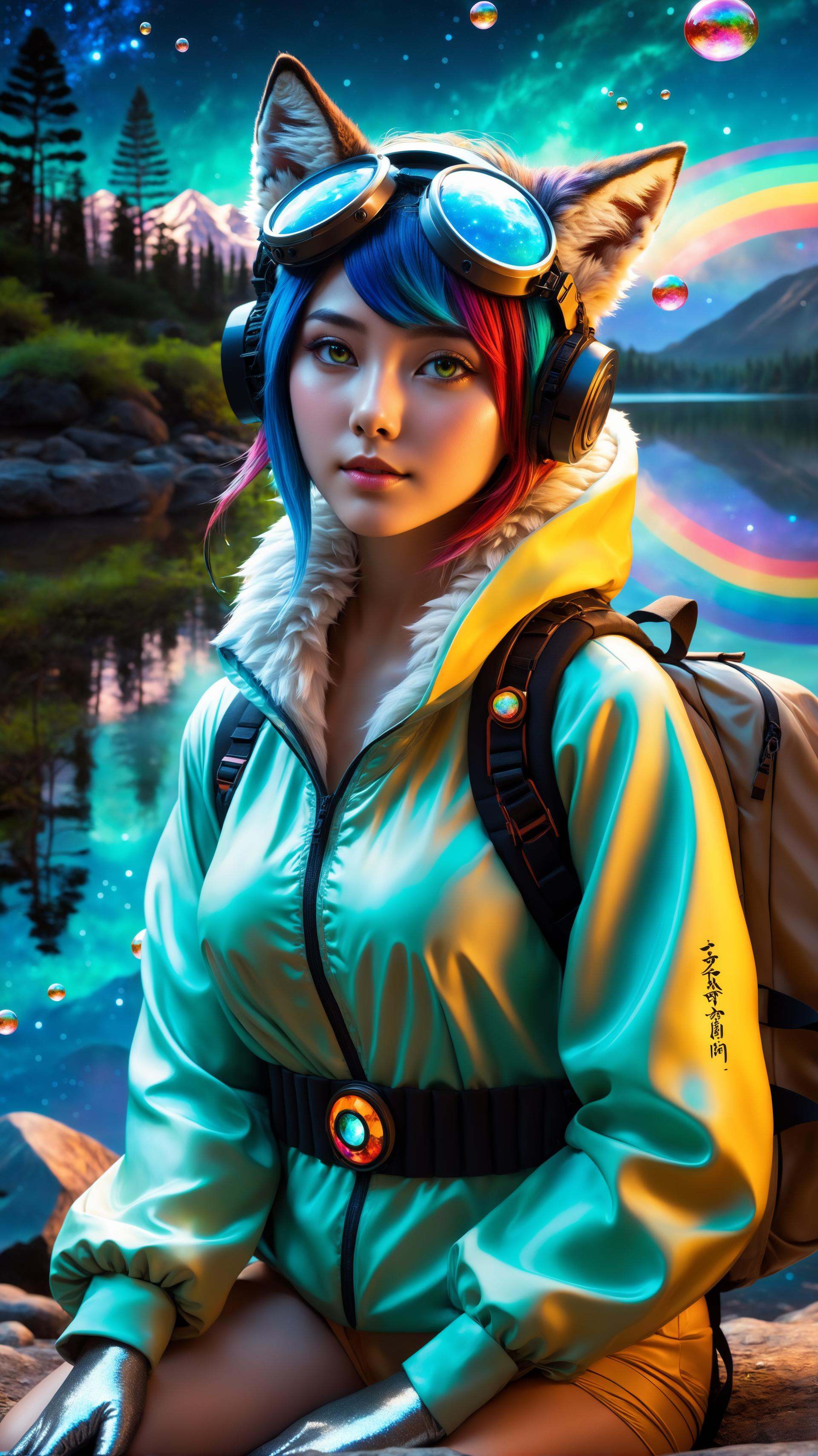 photorealistic,  a beautiful girl,  closed eyes on Tensor.Art