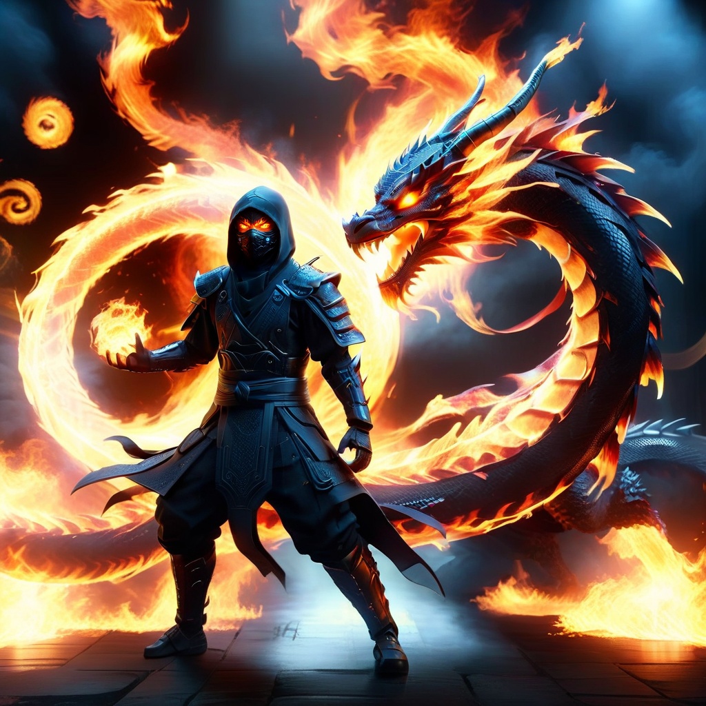 Ninja,  Katon,  Ninjutsu on Tensor.Art