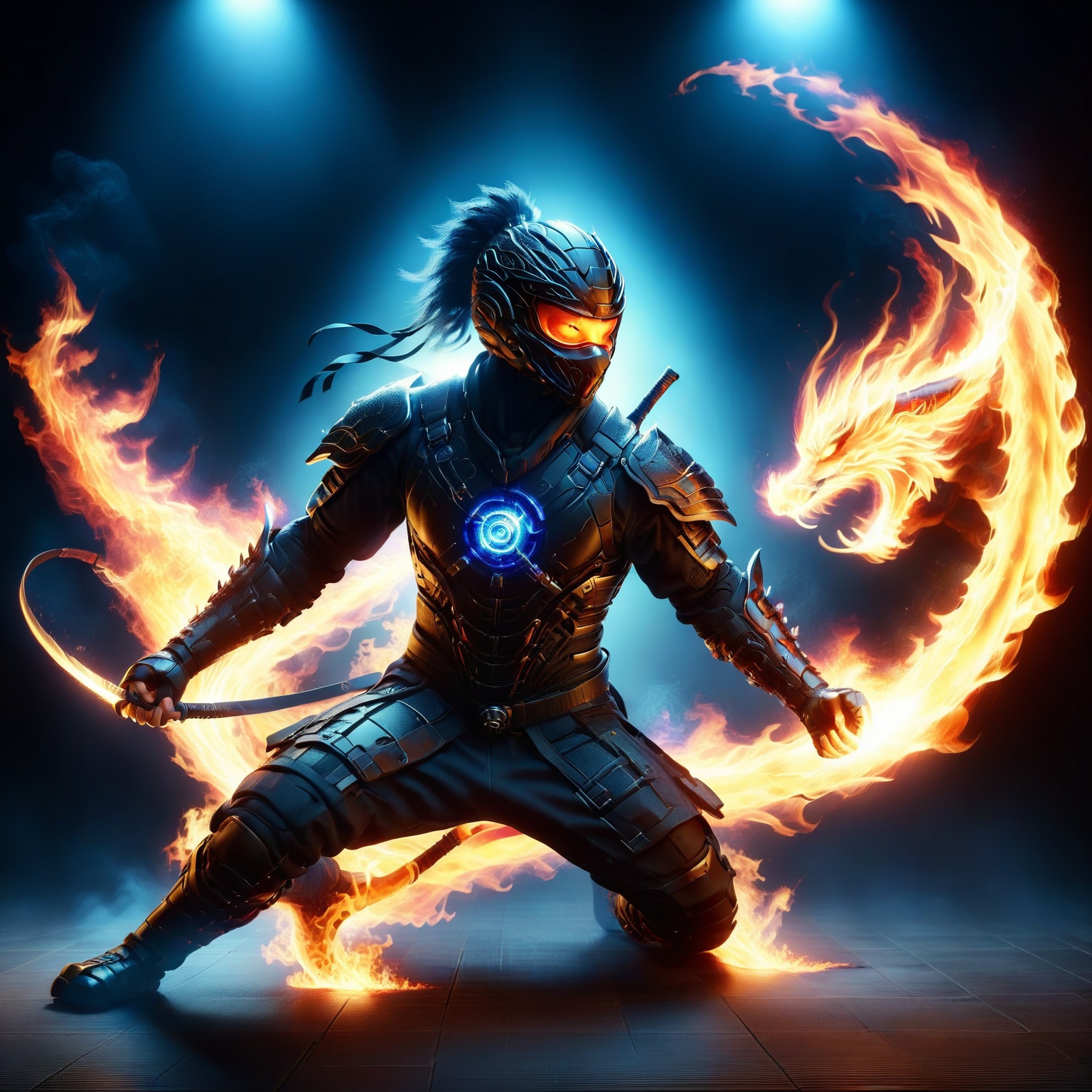Ninja,  Katon,  Ninjutsu on Tensor.Art