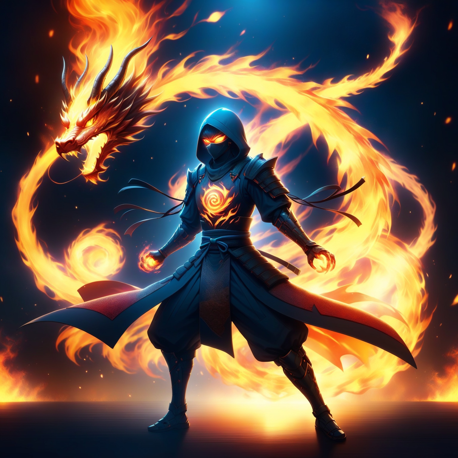 Ninja,  Katon,  Ninjutsu on Tensor.Art
