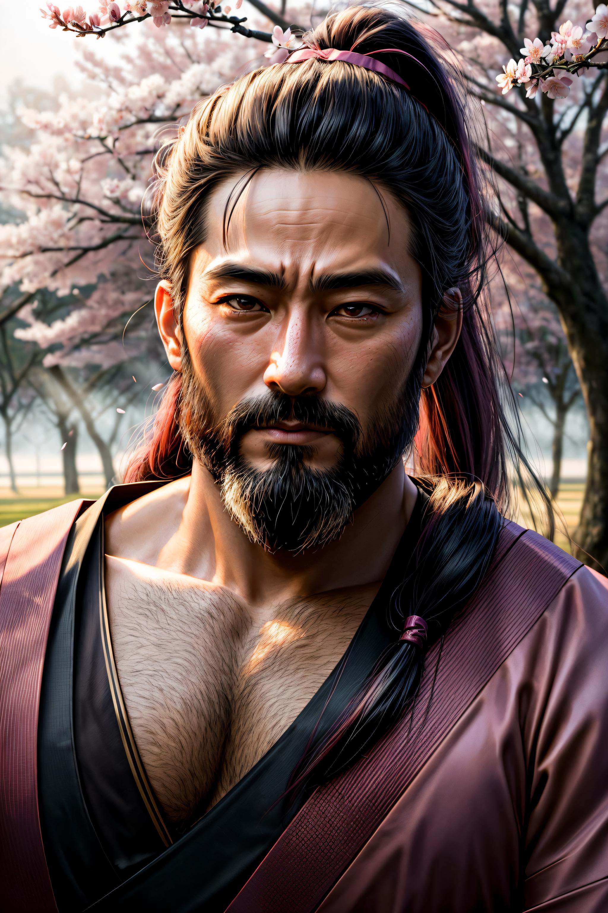 samurai,  heavy armor,  katana on Tensor.Art