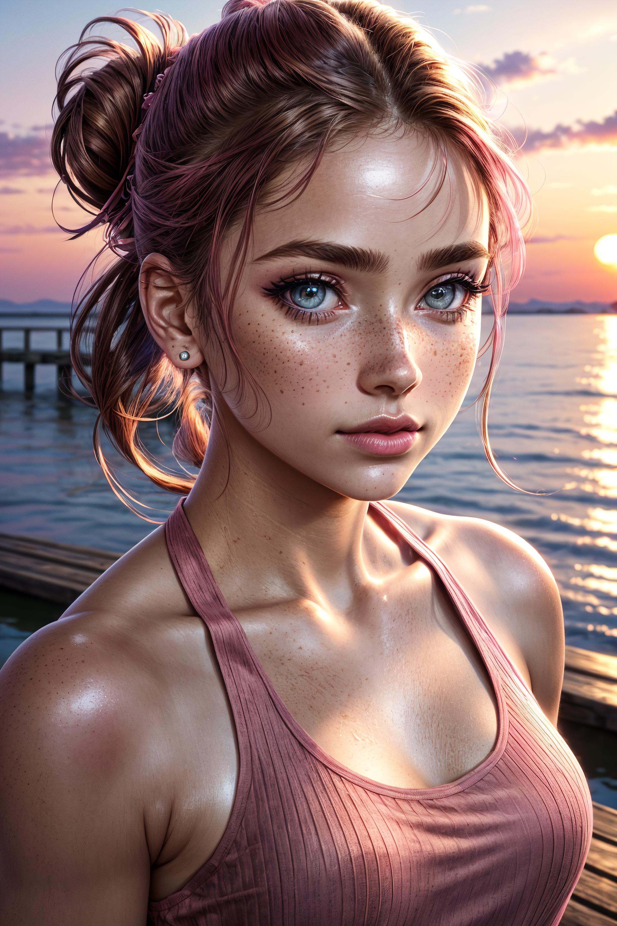 on the wooden pier,  , on Tensor.Art