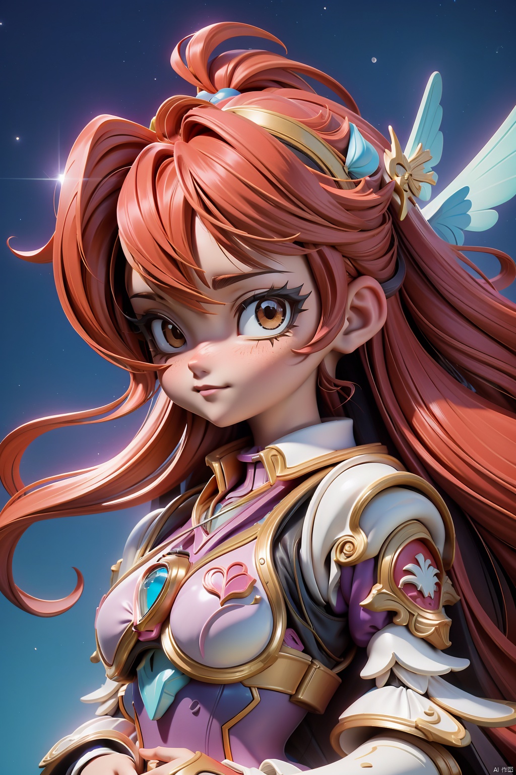 nijiMecha,lora:nijiMecha:0.85,(best quality, masterpiece, colorful, dynamic angle, highest detailed)(Asuka Langley),upper body photo,fashion photography of cute red long hair girl (Asuka Langley),dressing high detailed Evangelion red suit (high resolution textures),in dynamic pose,bokeh,(intricate details, hyperdetailed:1.15),detailed,moonlight passing through hair,perfect night,(fantasy art background),(official art, extreme detailed, highest detailed),HDR+