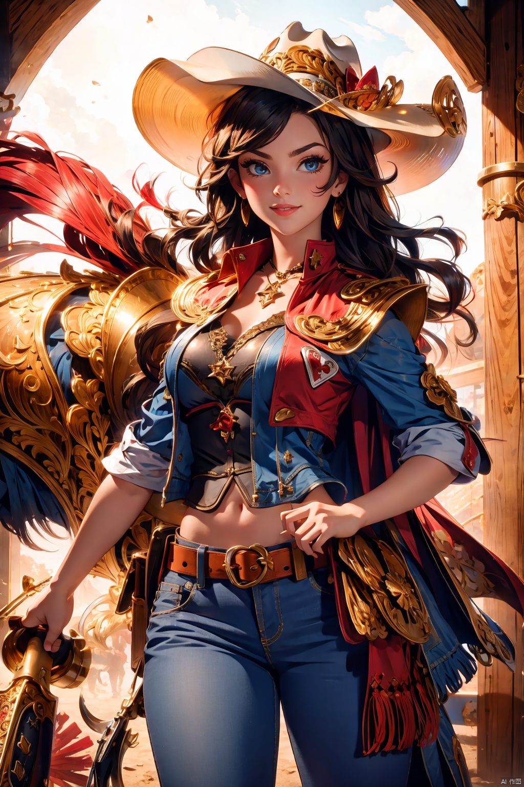 weapon,cowgirl,