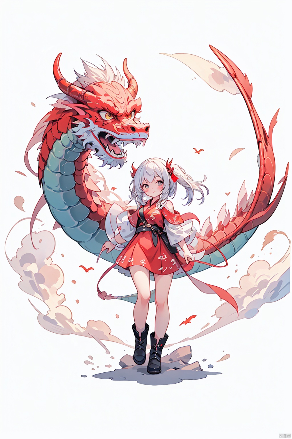 kp,dragon,1girl