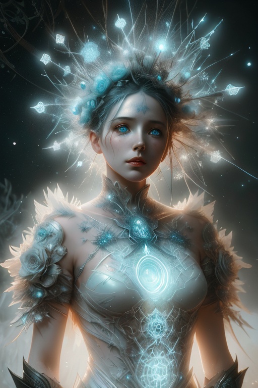 By Eric Lacombe By Patrice Murciano Frostpunk Fashion Photography,  white glacial blue,  minimalism on Tensor.Art