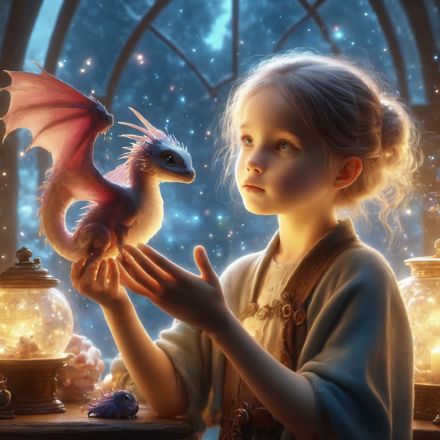 "Tiny dragon" familiar,  full body,  1girl on Tensor.Art