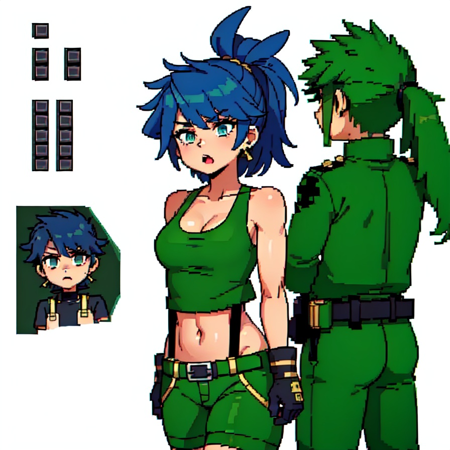 (rpg maker : 1.8),  ((leona heidern)),  1girl on Tensor.Art