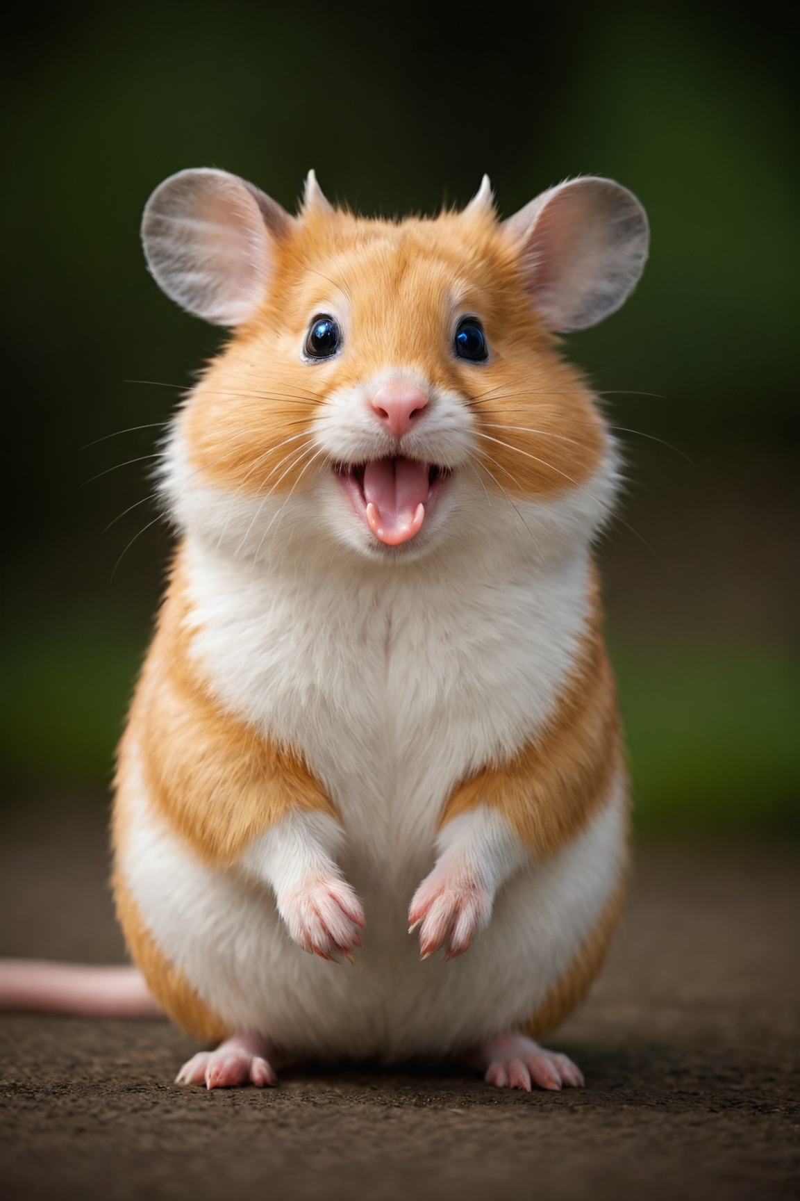 hamster,  open mouth,  blue eyes on Tensor.Art
