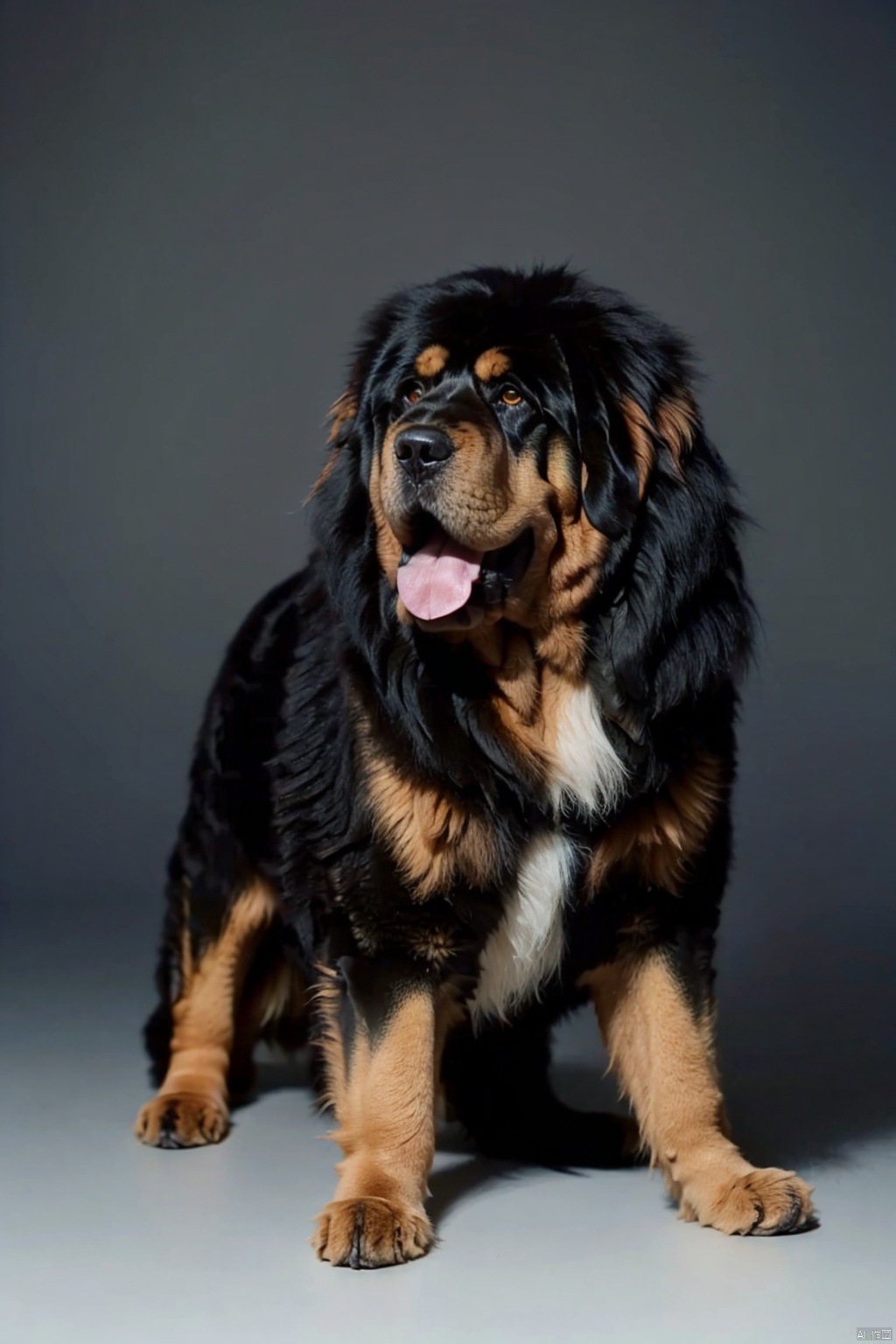  absurdres,absurdres,realistic,(full_shot:1.8), solo, , Dog_Tibetan mastiff