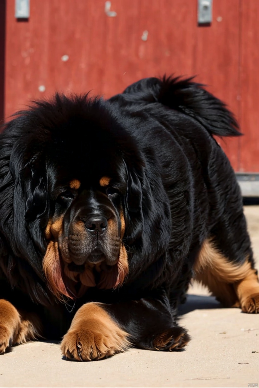 absurdres,absurdres,realistic,(full_shot:1.8), solo, , Dog_Tibetan mastiff
