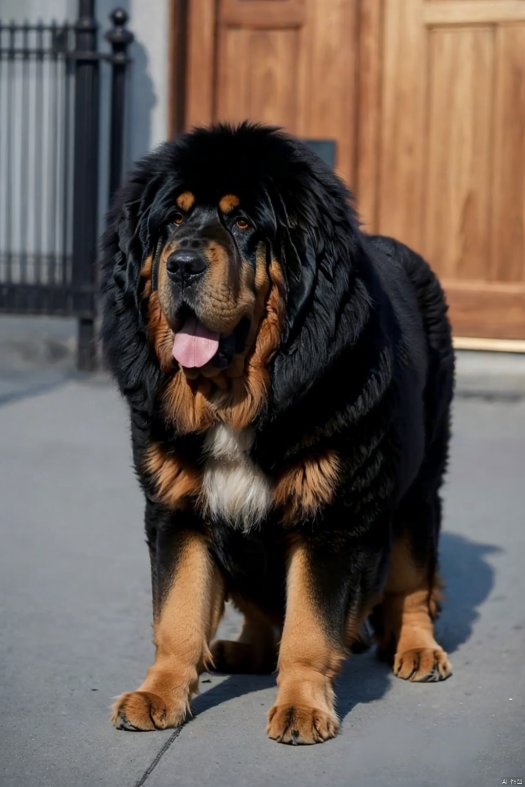  absurdres,absurdres,realistic,(full_shot:1.8), solo, , Dog_Tibetan mastiff