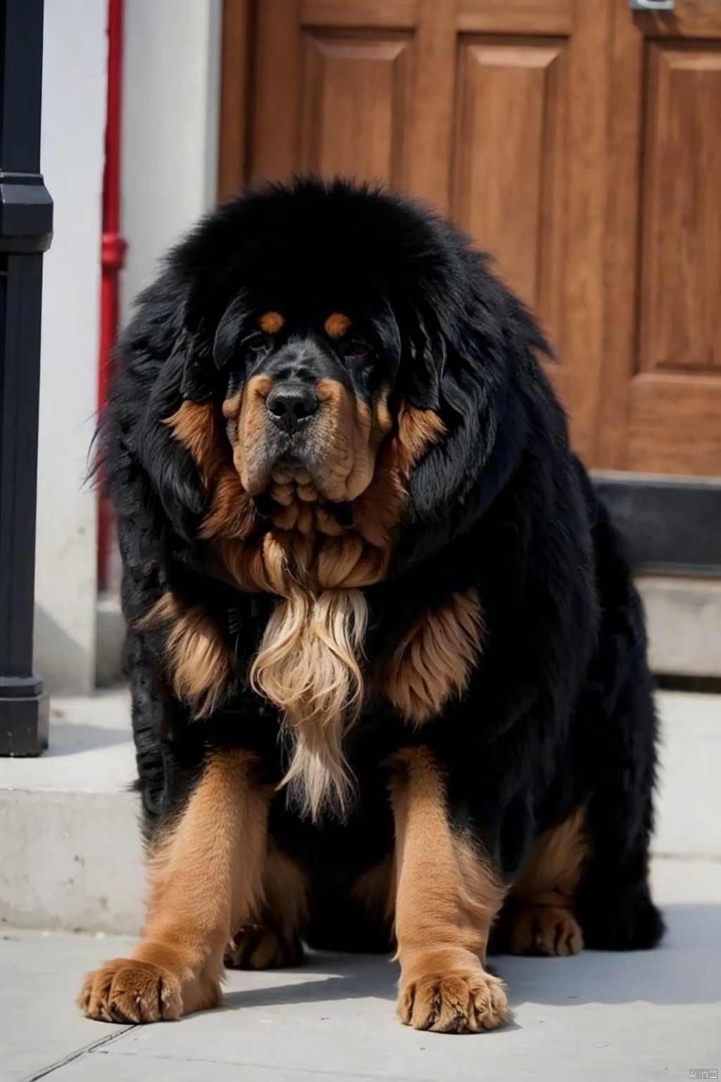 absurdres,absurdres,realistic,(full_shot:1.8), solo, , Dog_Tibetan mastiff