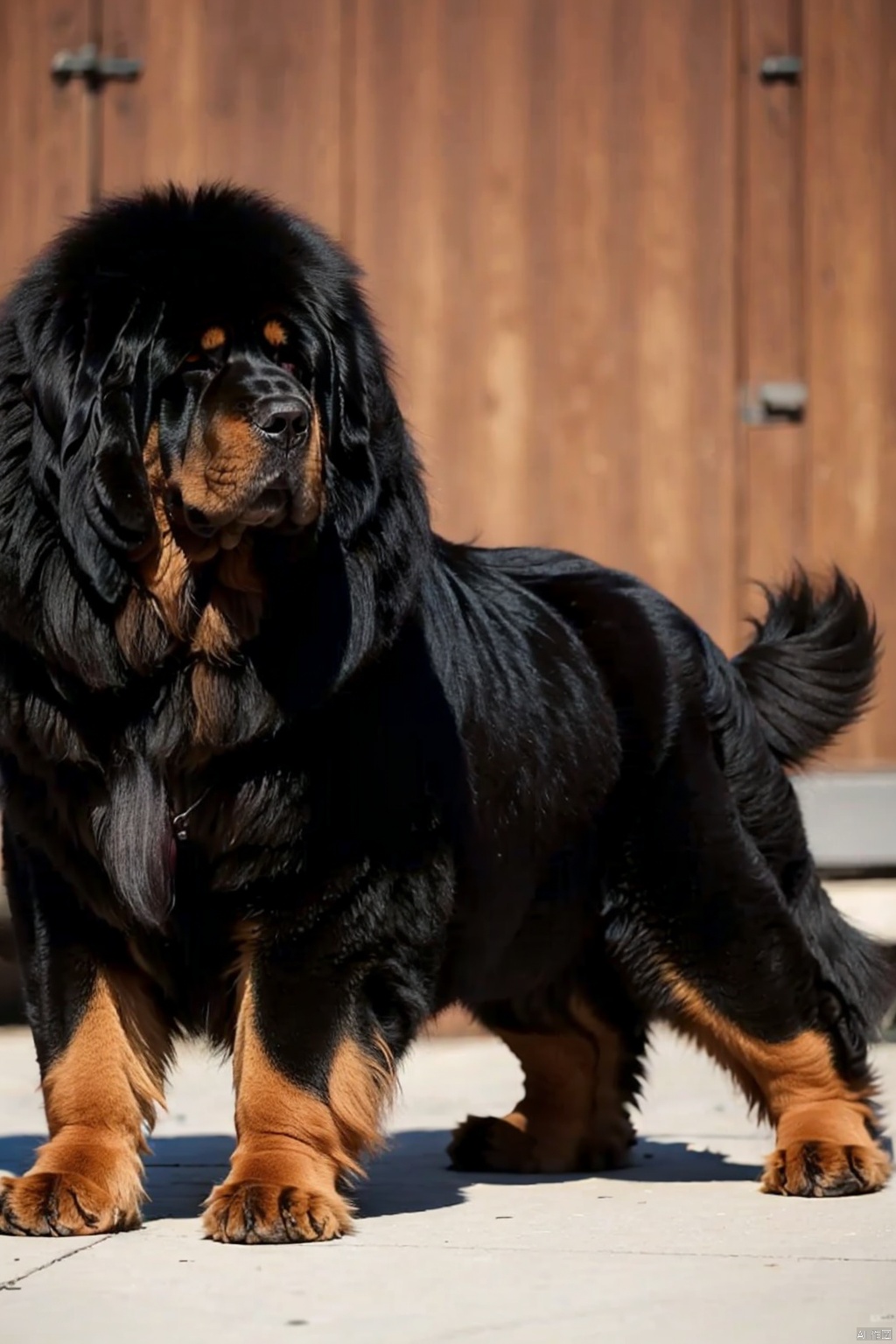  absurdres,absurdres,realistic,(full_shot:1.8), solo, , Dog_Tibetan mastiff