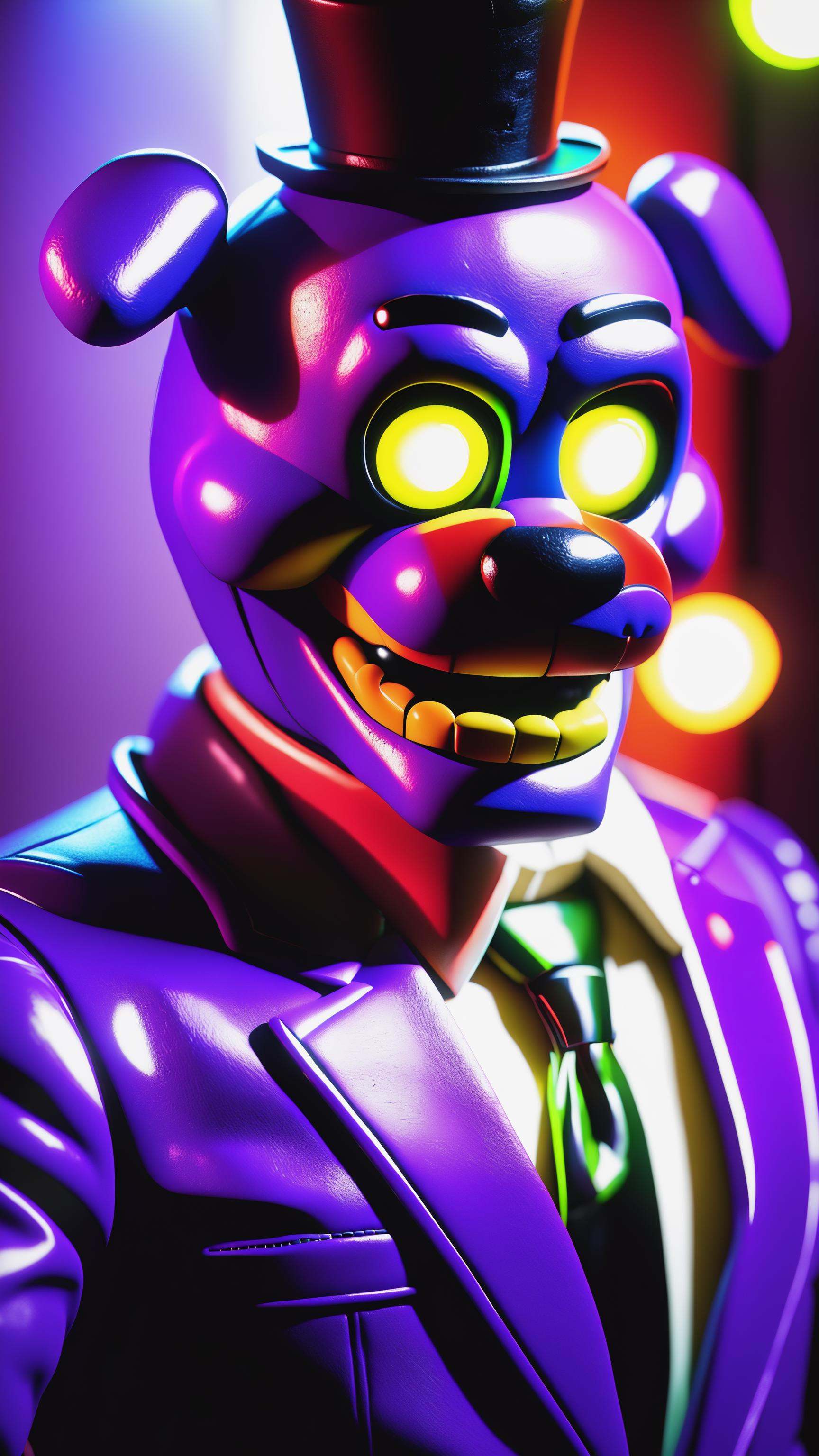 purple guy,  fnaf purple guy,  fear face on Tensor.Art