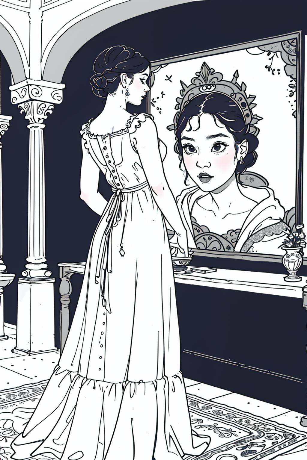 master piece, high quality, a beautiful girl, long dress