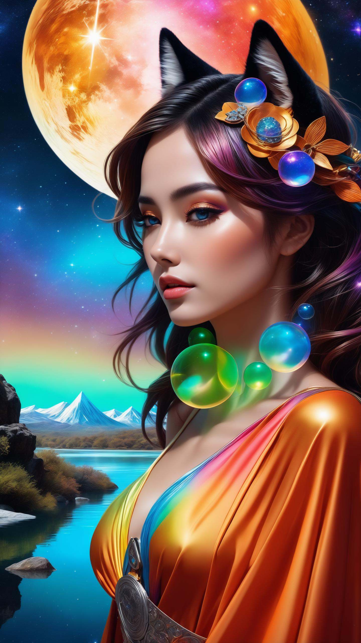 a beautiful girl,  closed eyes,  portrait on Tensor.Art