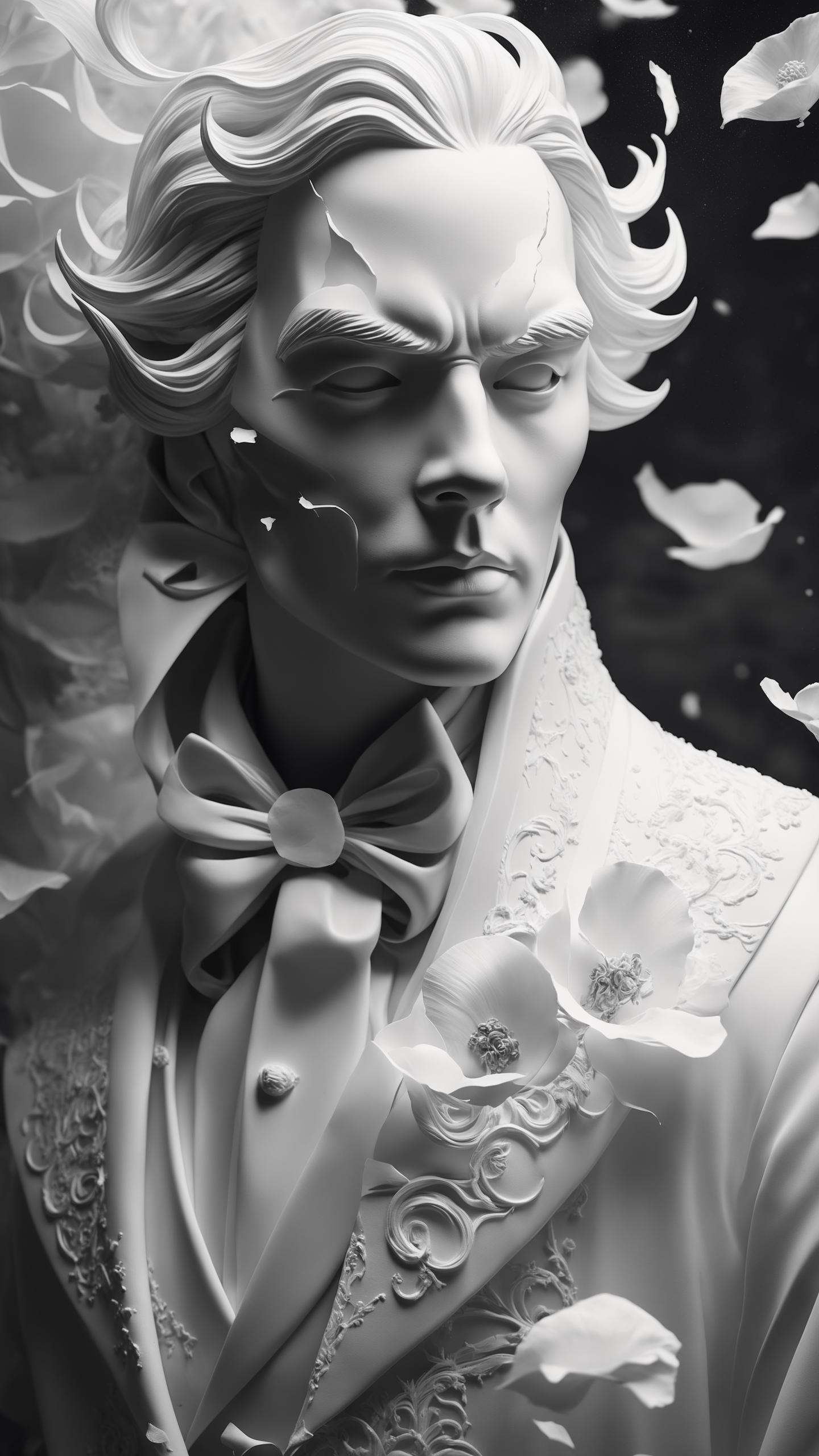 Ebenezer Scrooge,  ghost of the past,  ghost of the present and ghost of the future on Tensor.Art