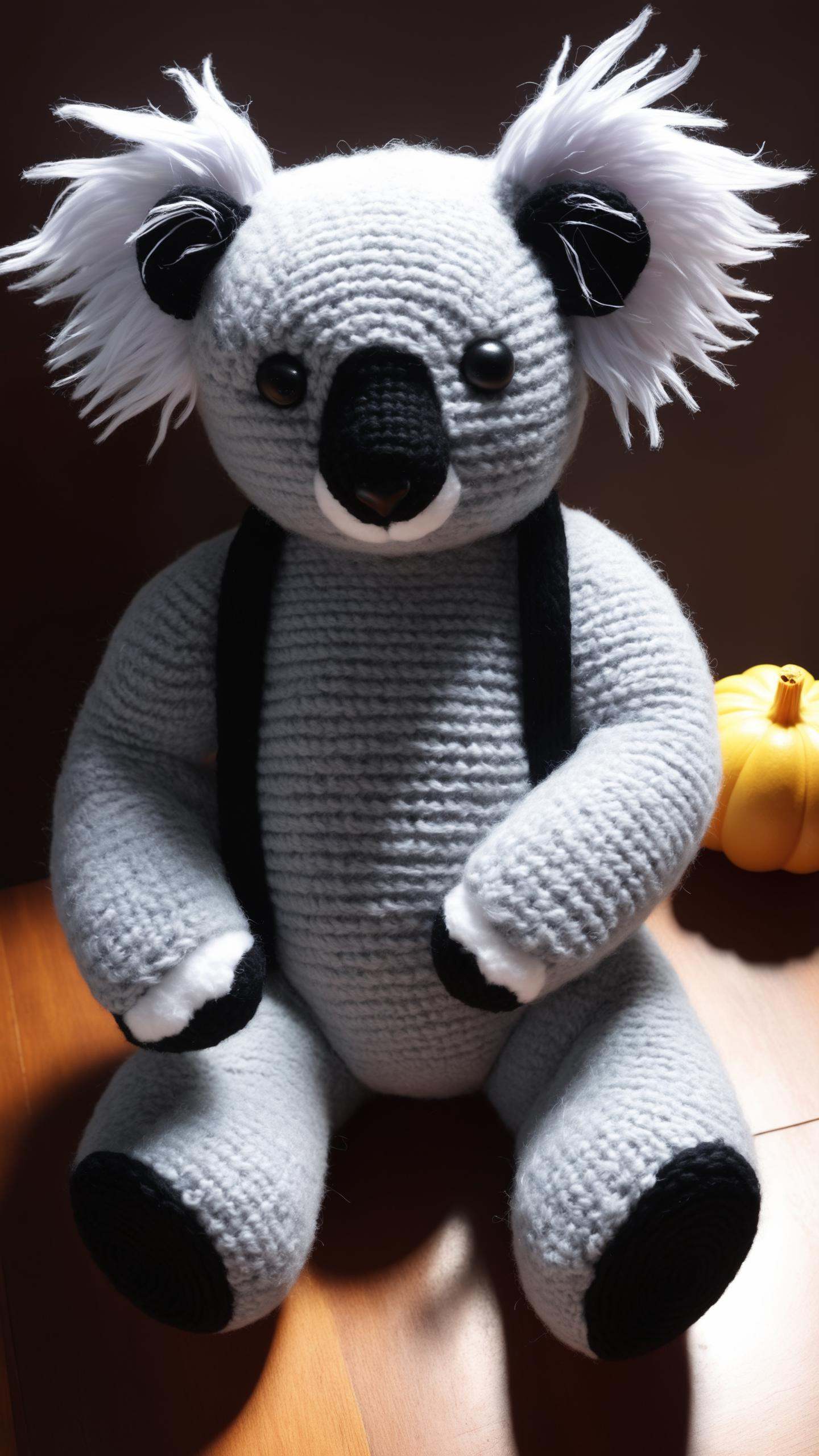 Yarn art style,  demon koala from hell,  ENA from dream BBQ on Tensor.Art