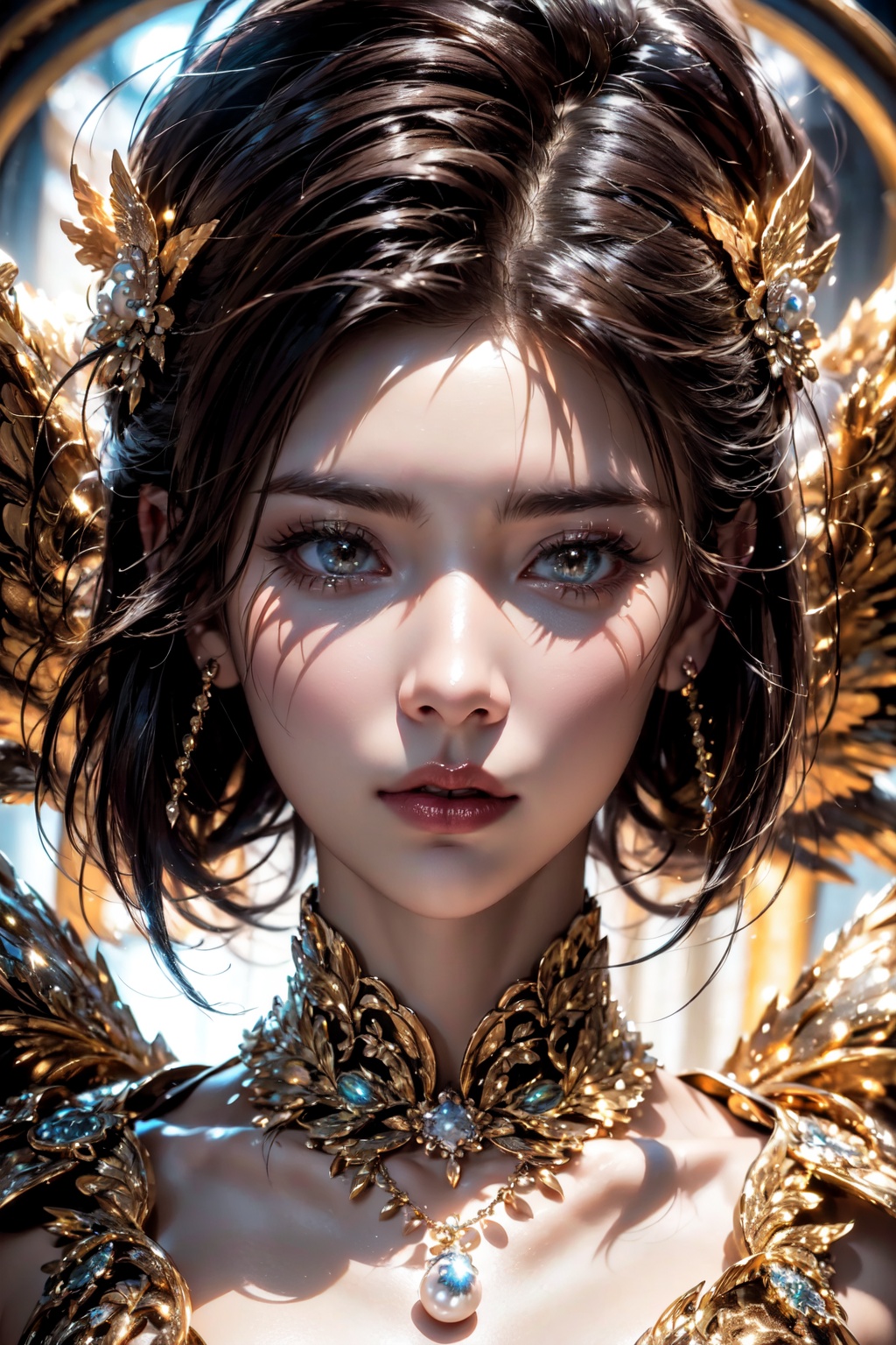 ((archangel)),  (naked),  (glowing eyes) on Tensor.Art