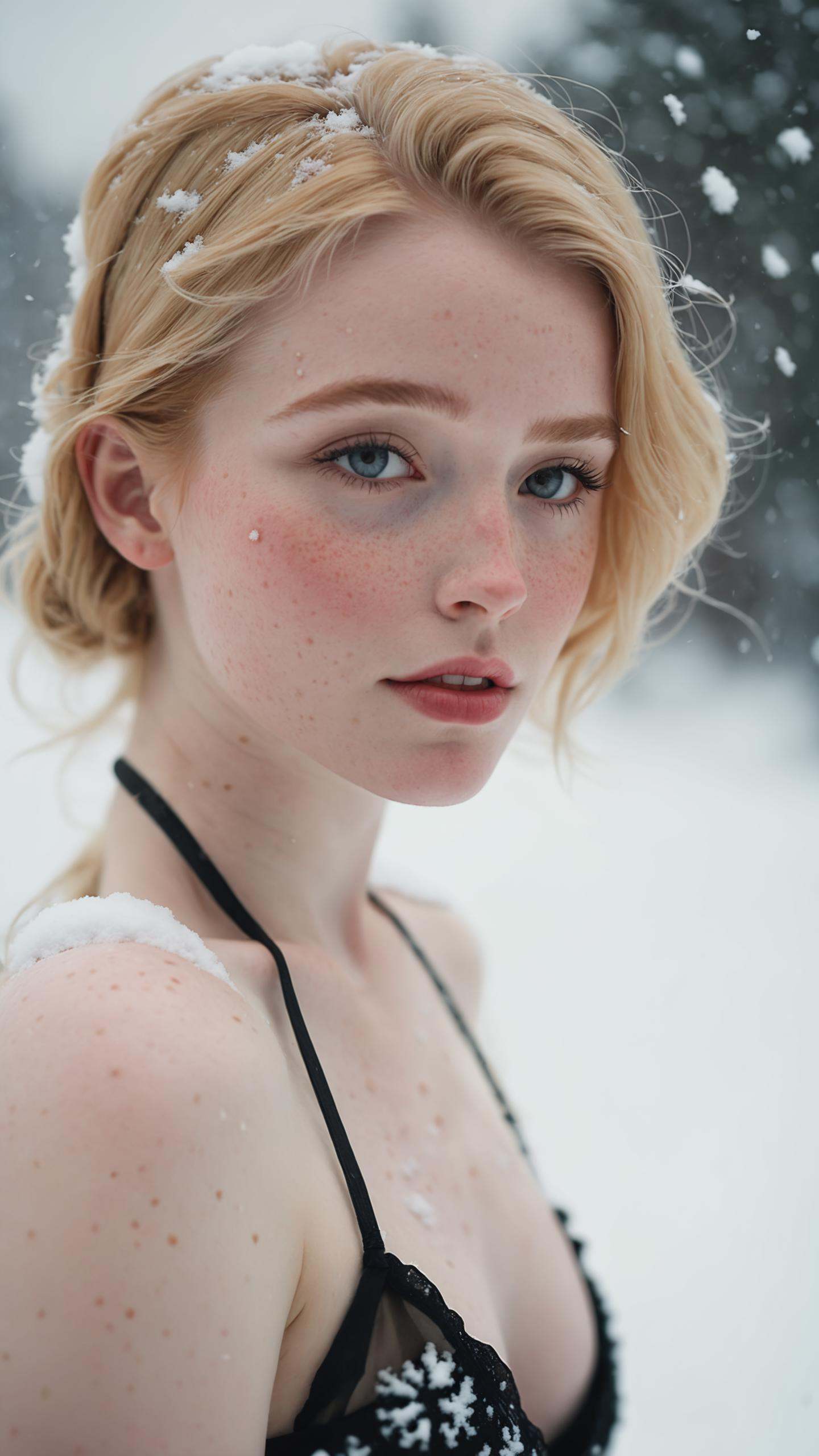 photograph of a cute girl,  blonde hair,  pale skin on Tensor.Art
