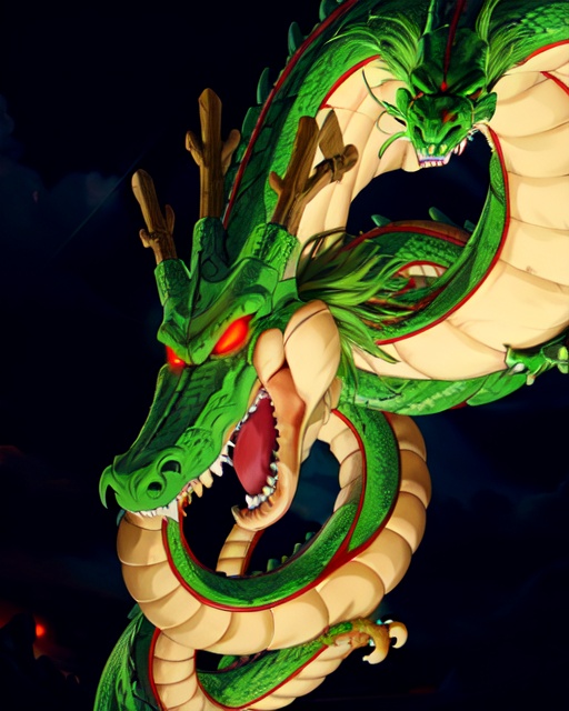 shenlong,  dragon,  open mouth on Tensor.Art