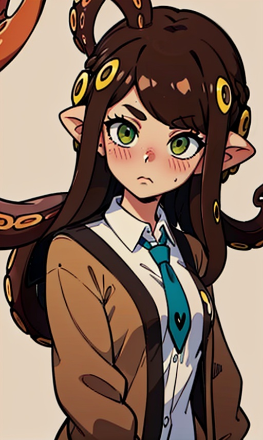 1girl,  long hair,  blush on Tensor.Art