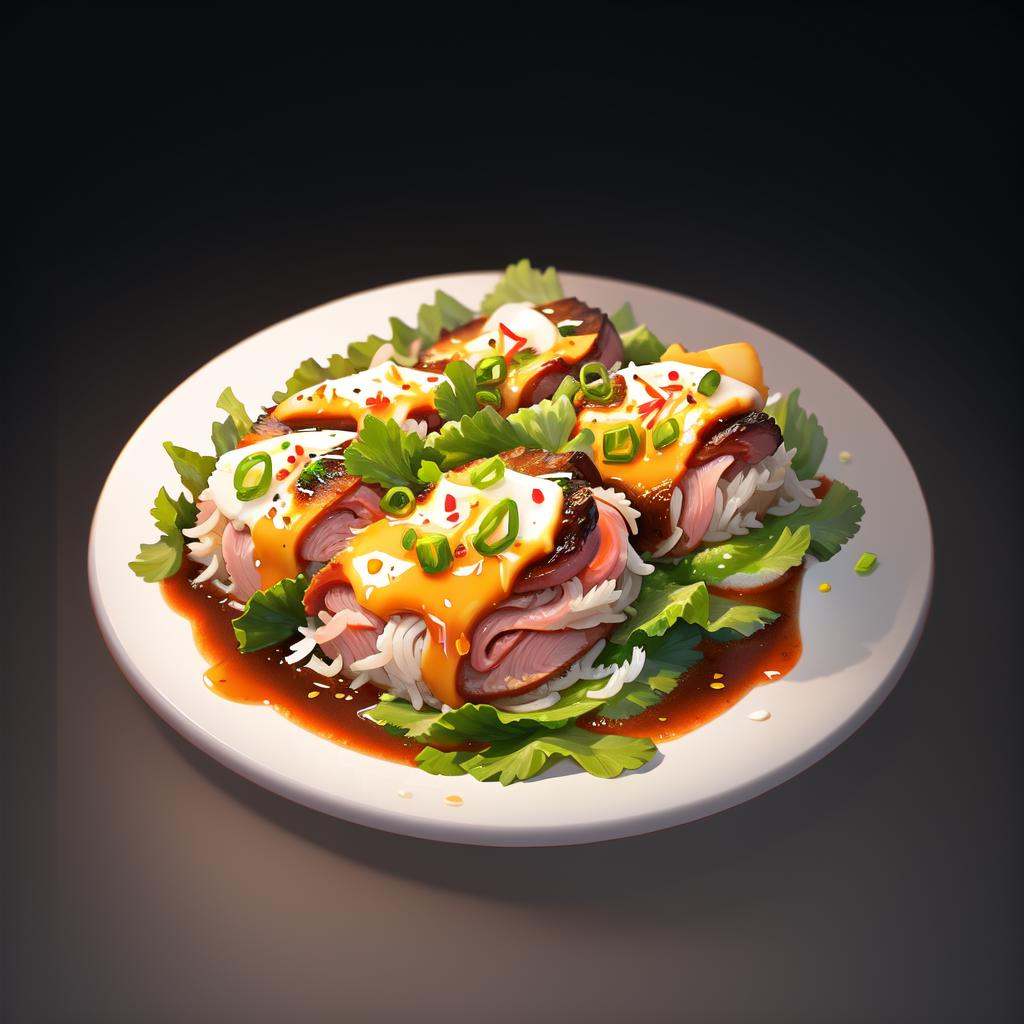 food, game icon institute, game icon,black background,simple background,plate,<lora:icon food-000038jiu:0.6>,crispy aromatic duck,in Chinese cuisine,game icon art style.